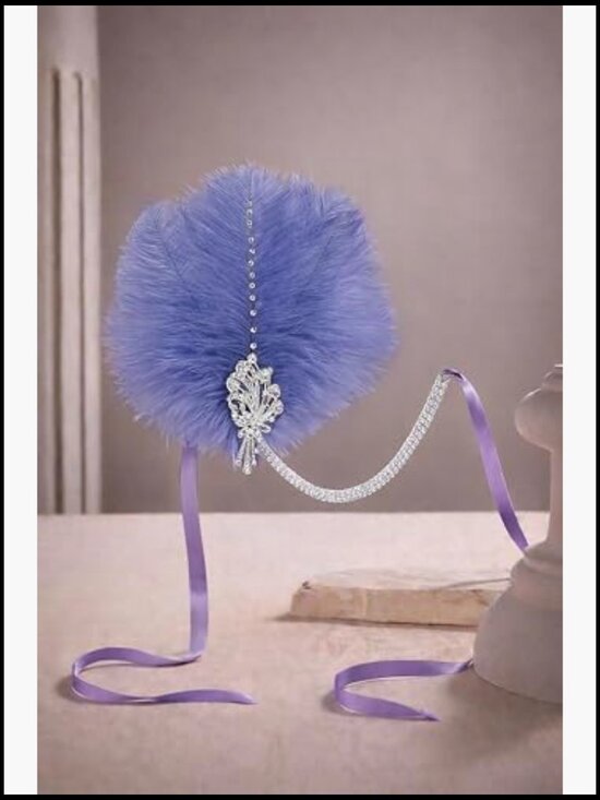 1920s Feather Headpiece Flapper Headband Great Gatsby Vintage Costume Accessory
